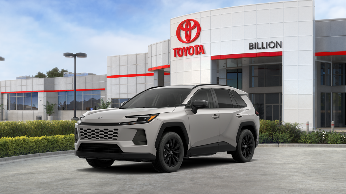 2026 Toyota RAV4 XLE Premium in Meteor Shower — front three-quarter view