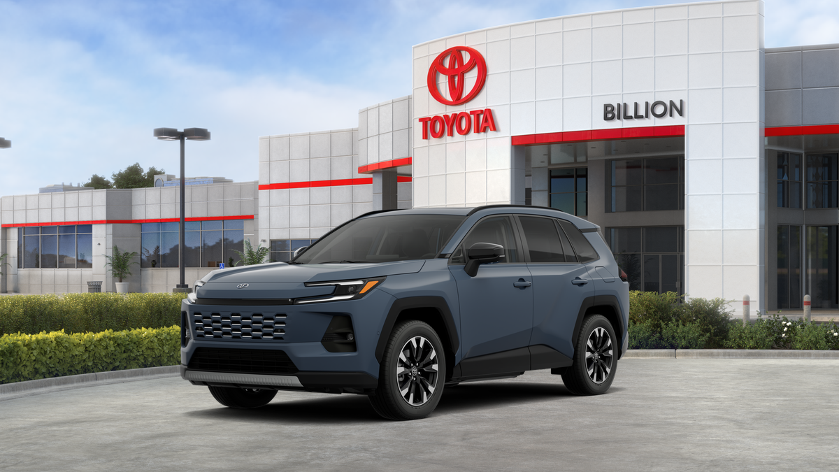 2026 Toyota RAV4 Limited in Storm Cloud — front three-quarter view