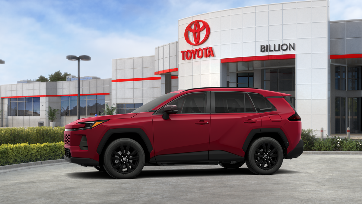 2026 Toyota RAV4 — rear three-quarter view